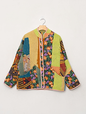 The Ladhiya Quilted Patchwork Kantha Jacket