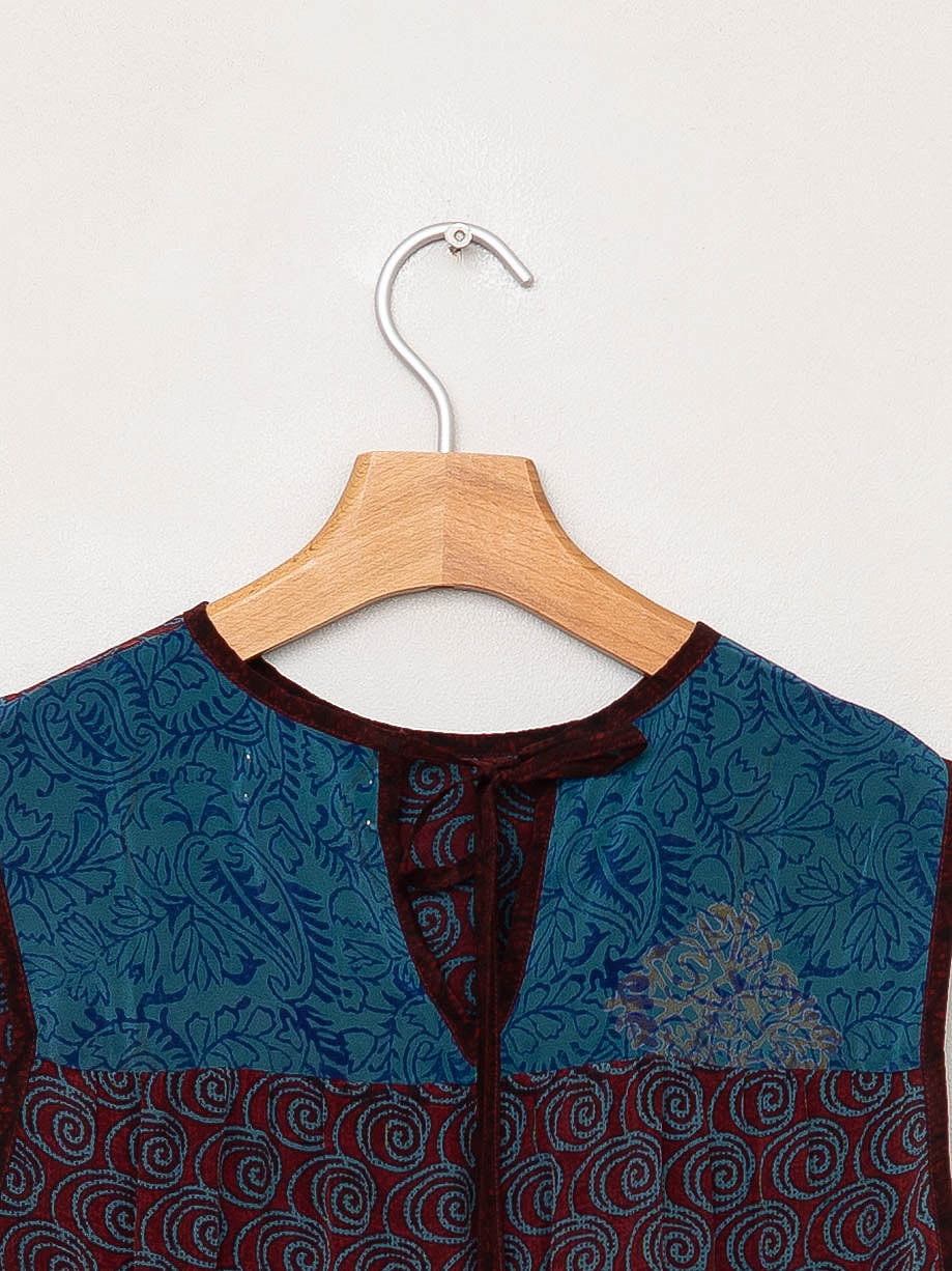 The Anan Short Dress  - Extra Small / Small - Upcycled Silk