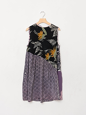 The Anan Short Dress  - Extra Small / Small - Upcycled Silk