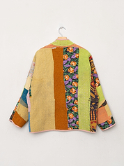 The Ladhiya Quilted Patchwork Kantha Jacket