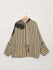 The Ishani Quilted Patchwork Kantha Jacket