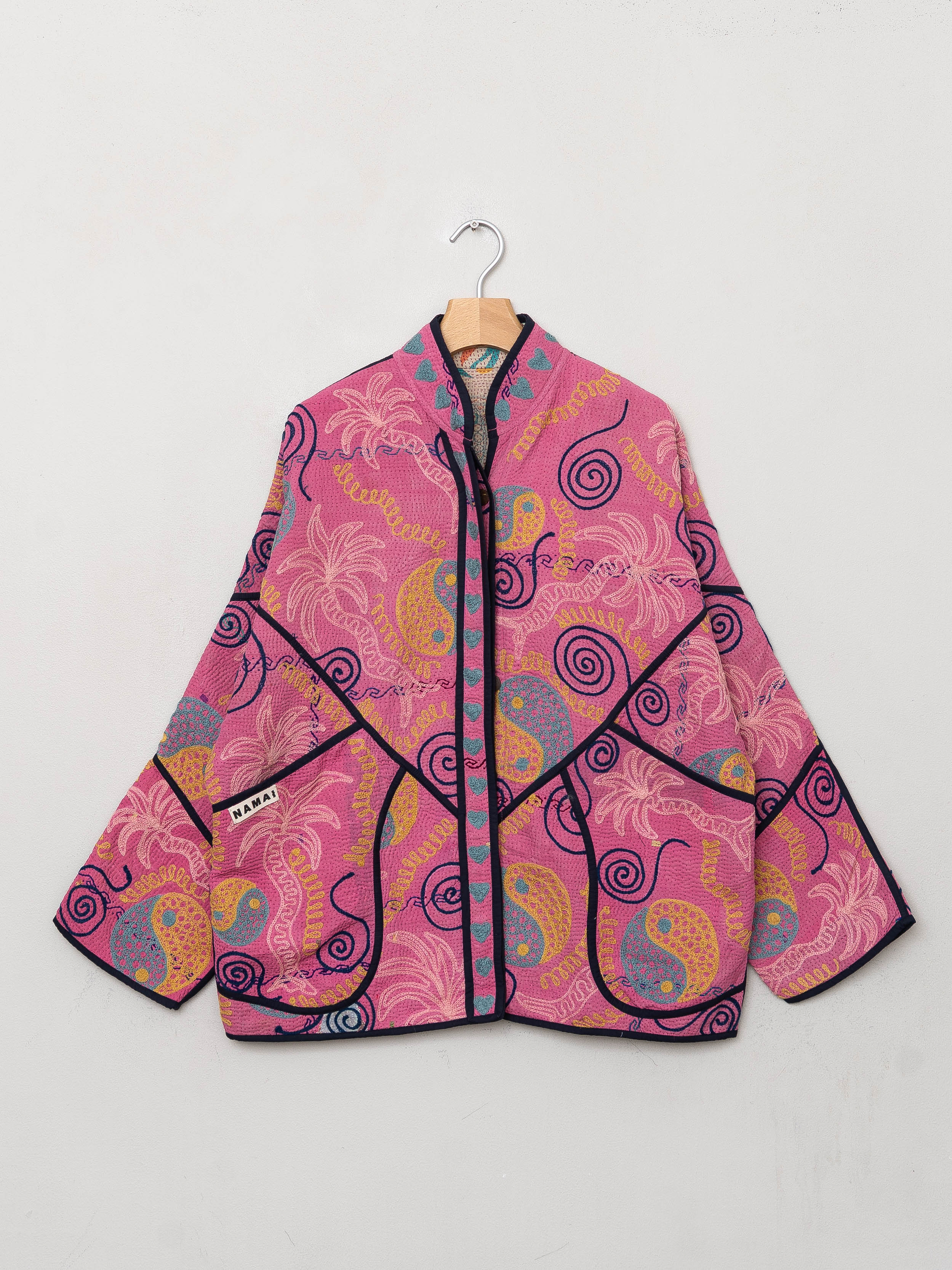 The Ladhiya Quilted Suzani Kantha Jacket
