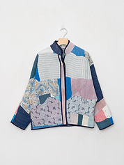 The Ladhiya Petite Quilted Patchwork Kantha Jacket
