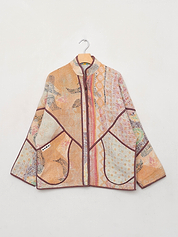 The Ladhiya Quilted Patchwork Kantha Jacket