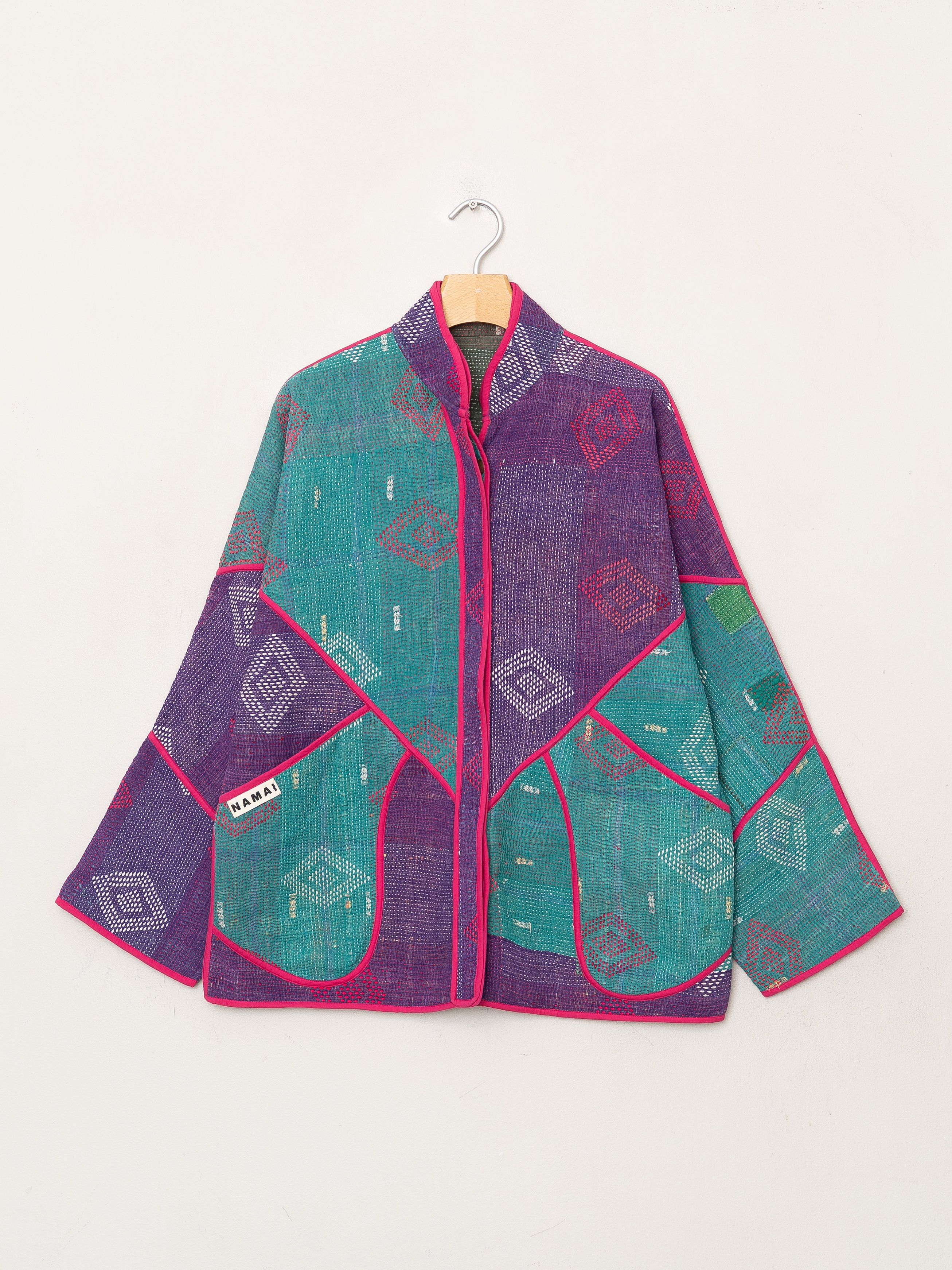 The Ladhiya Quilted Patchwork Kantha Jacket