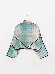The Kaira Cropped Quilted Patchwork Kantha Jacket