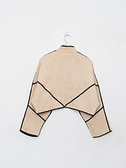 The Kaira Cropped Quilted Patchwork Kantha Jacket