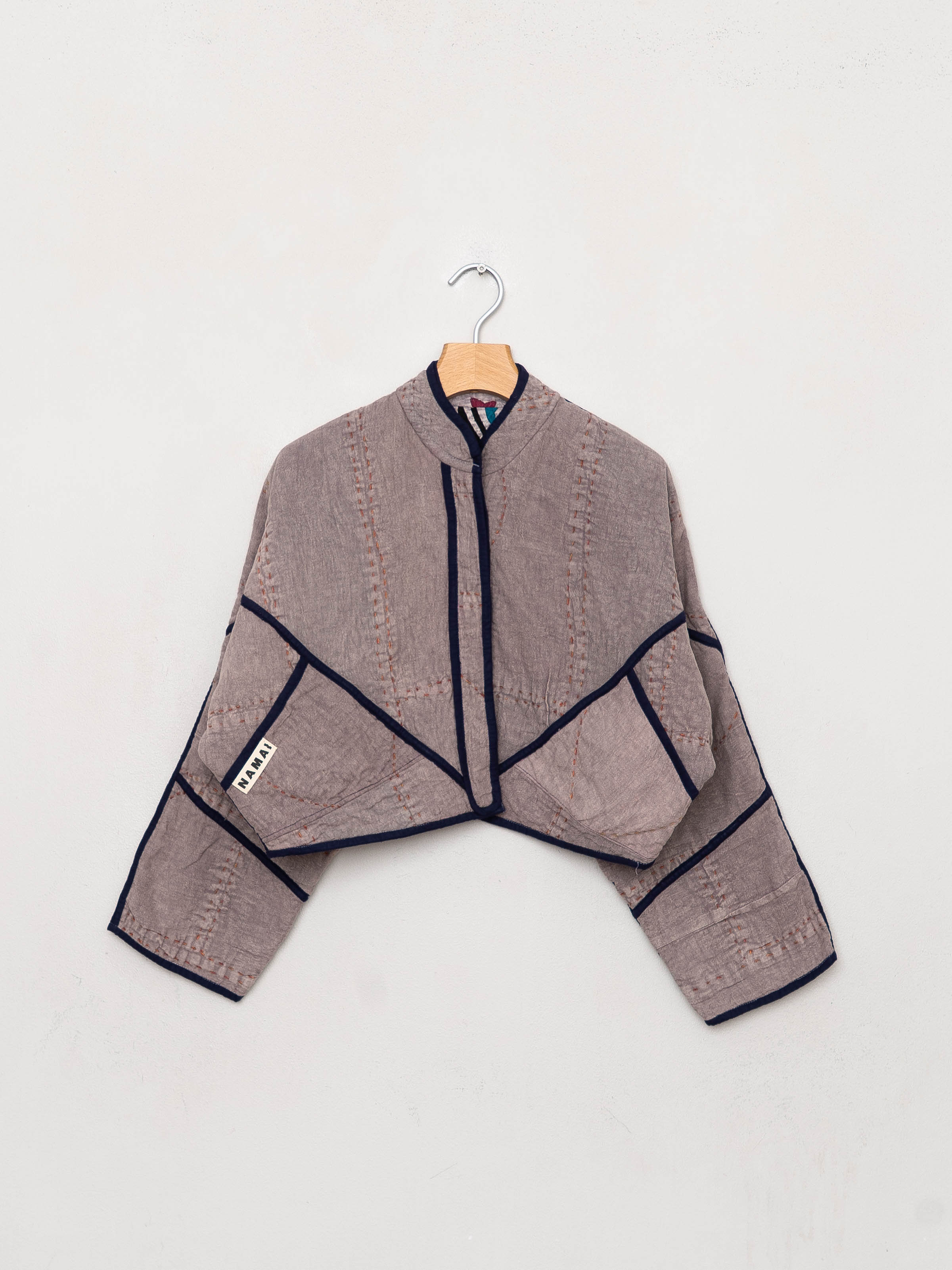 The Kaira Cropped Suzani Cut Out Kantha Jacket