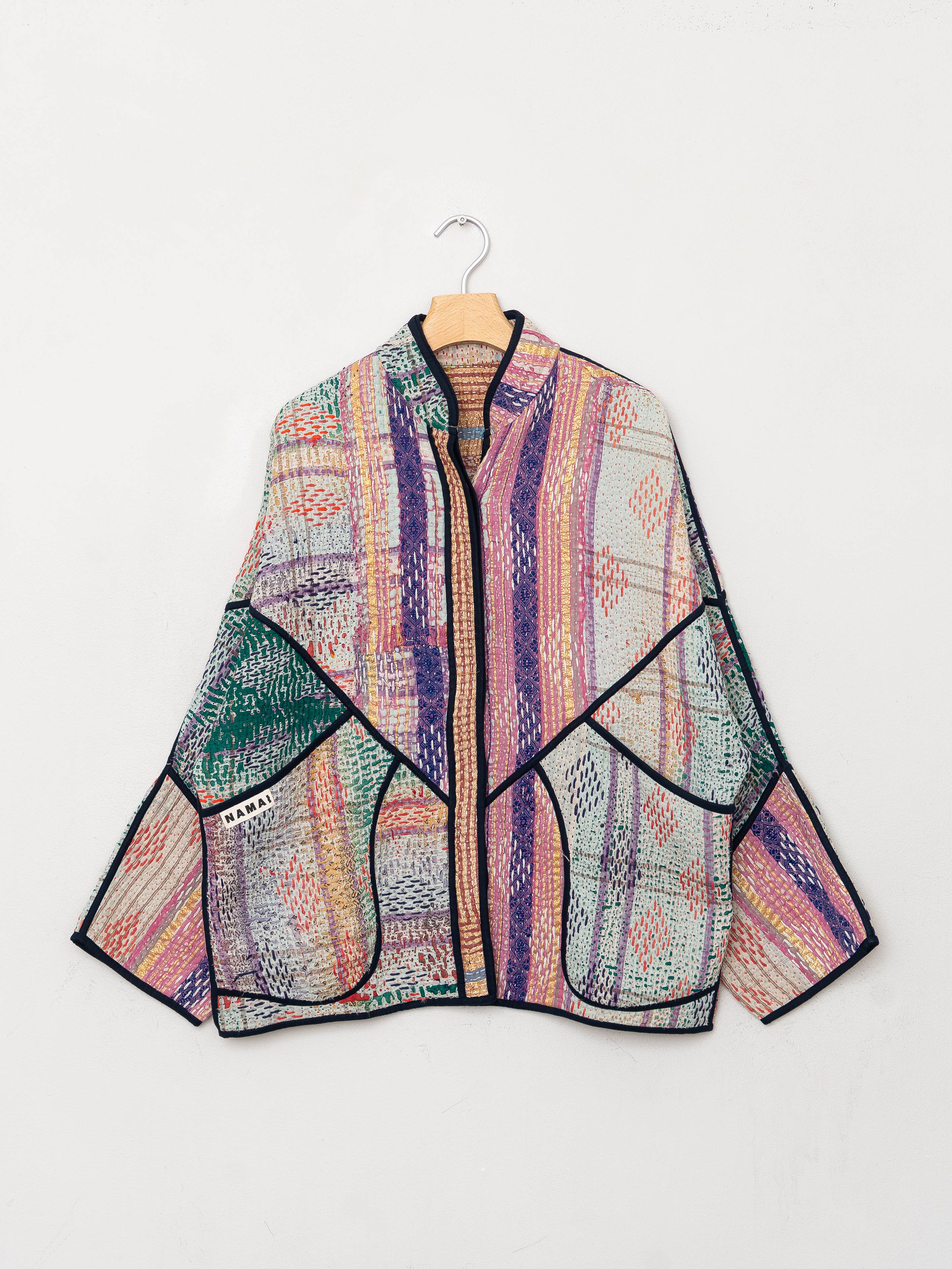 The Ladhiya Quilted Patchwork Kantha Jacket