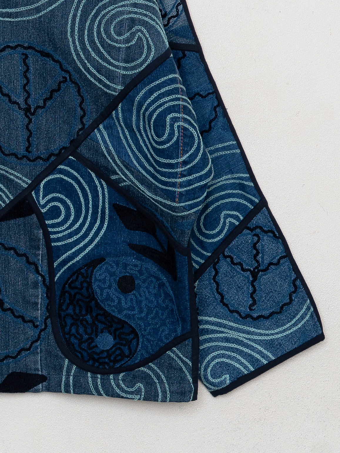 The Ladhiya Denim Suzani Jacket - Small