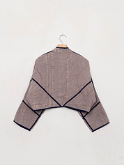 The Kaira Cropped Suzani Cut Out Kantha Jacket