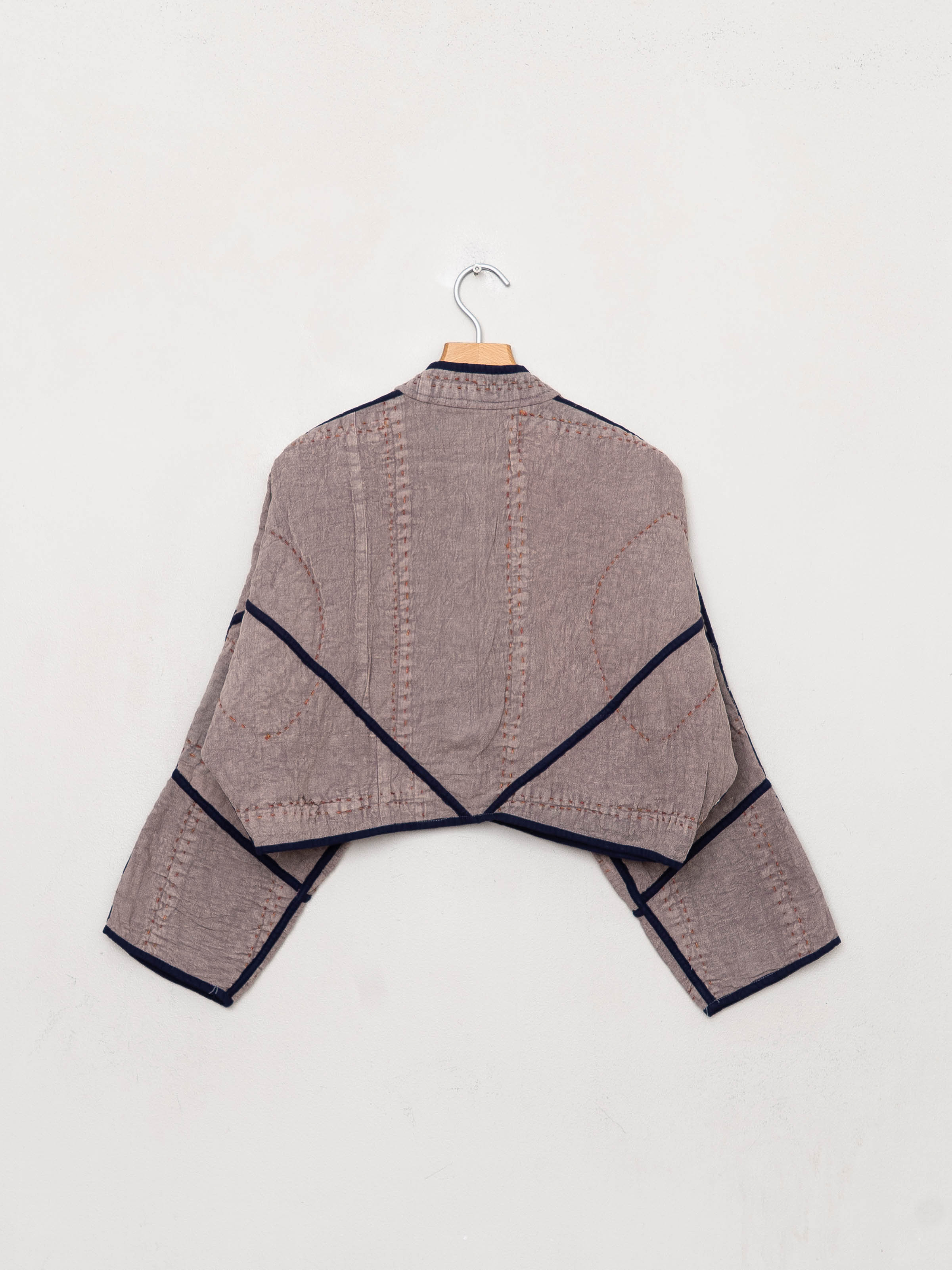 The Kaira Cropped Suzani Cut Out Kantha Jacket