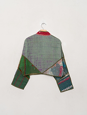 The Kaira Cropped Quilted Patchwork Kantha Jacket Wholesale