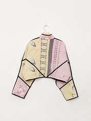 The Kaira Cropped Quilted Patchwork Kantha Jacket