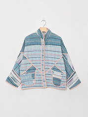 The Ladhiya Petite Quilted Patchwork Kantha Jacket