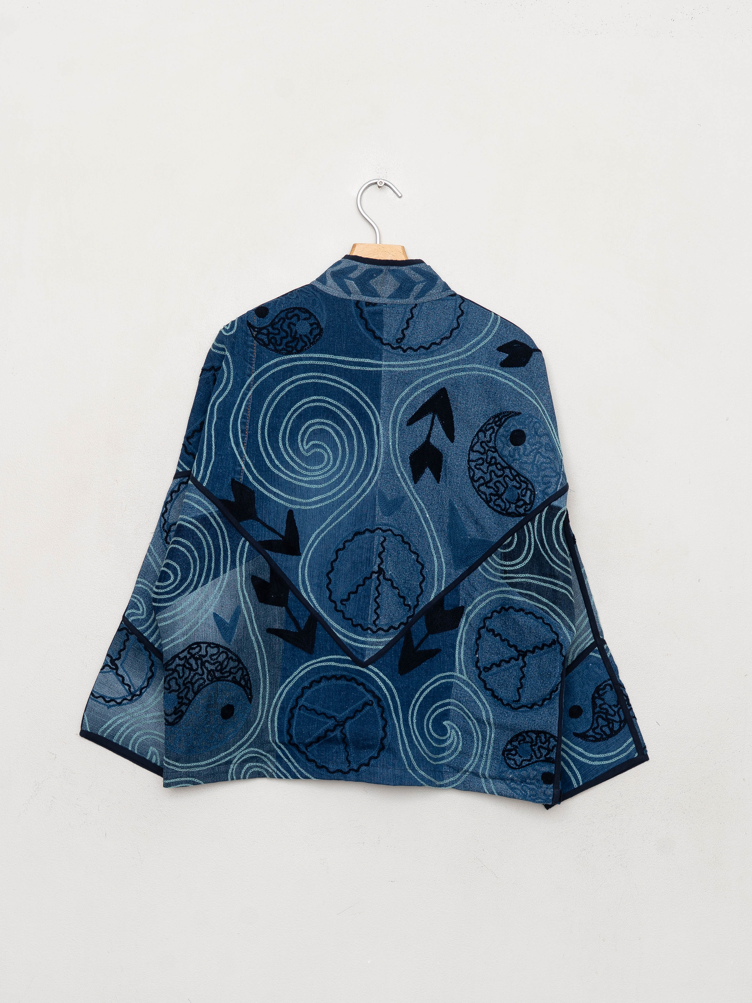 The Ladhiya Denim Suzani Jacket - Small