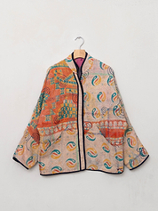 The Ladhiya Quilted Suzani Kantha Jacket