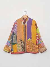 The Ladhiya Quilted Patchwork Kantha Jacket