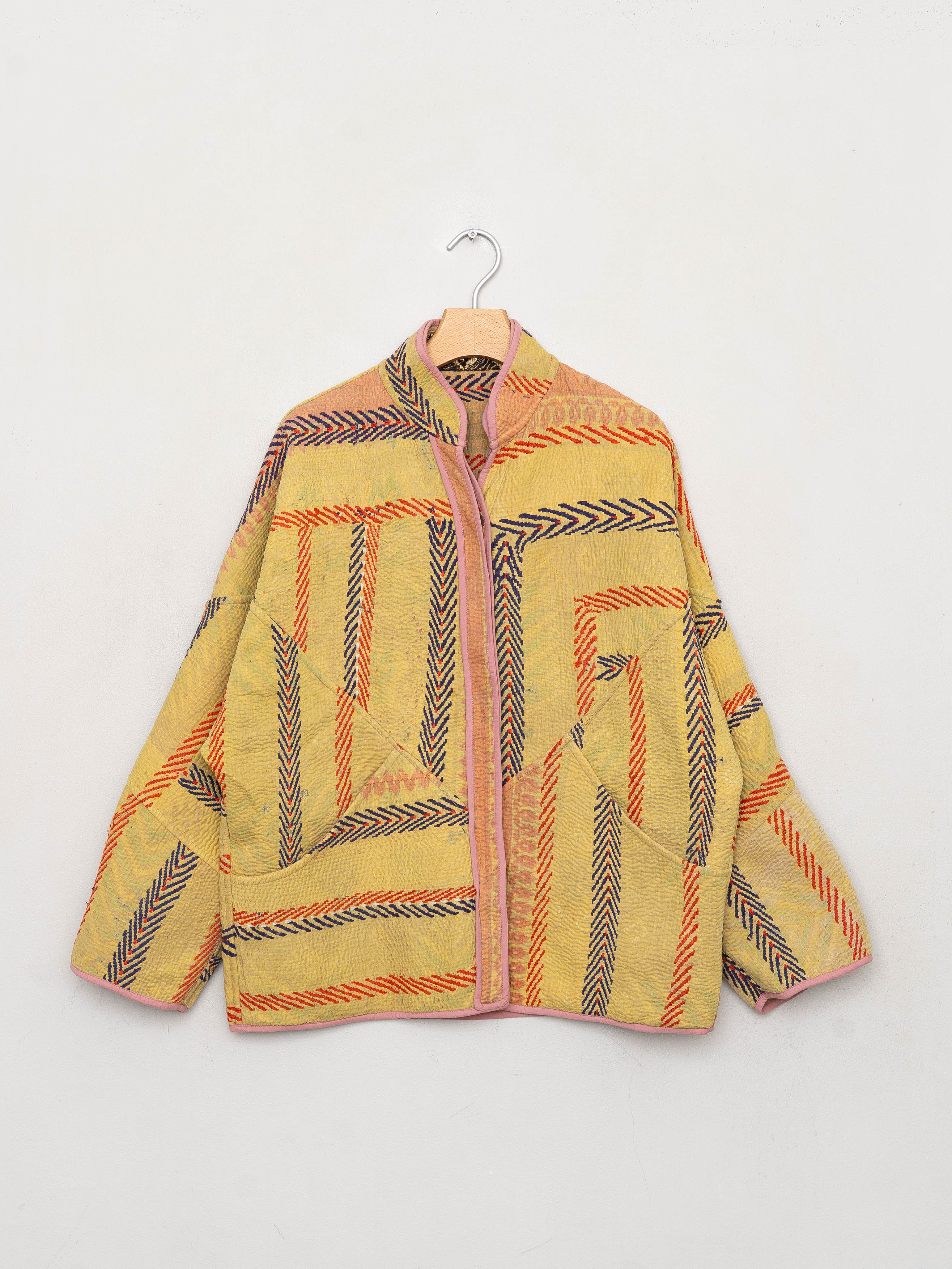 The Ladhiya Quilted Patchwork Kantha Jacket