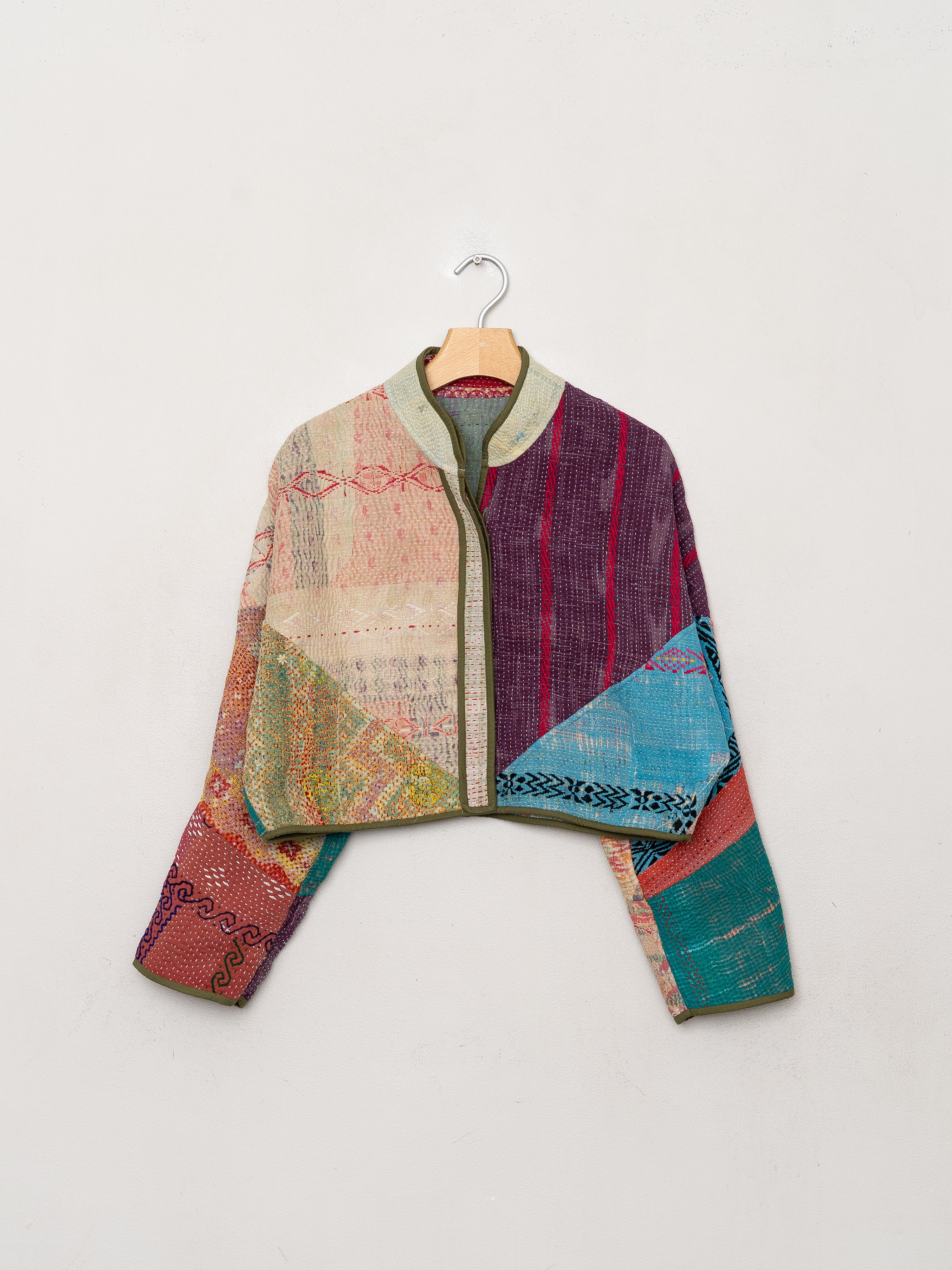 The Kaira Cropped Quilted Patchwork Kantha Jacket Wholesale