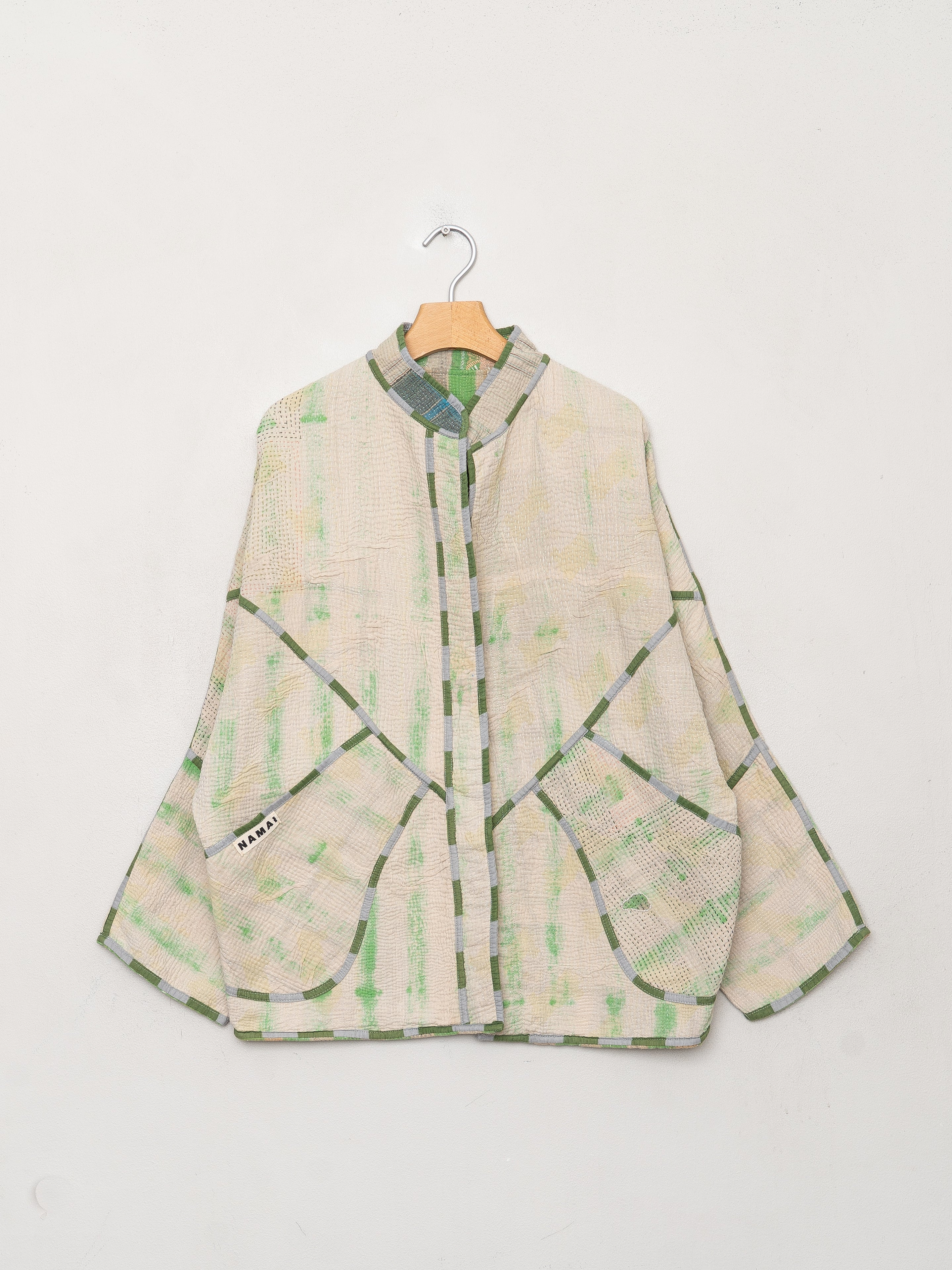 The Ishani Quilted Patchwork Kantha Jacket