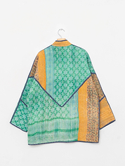 The Narmada Quilted Patchwork Kantha Jacket