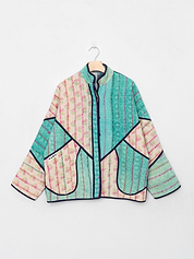 The Ladhiya Quilted Patchwork Kantha Jacket