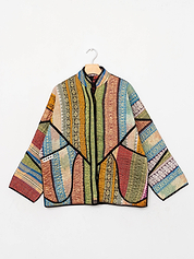 The Ladhiya Quilted Patchwork Kantha Jacket