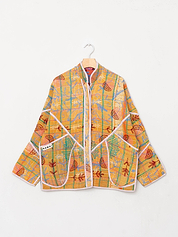 The Ladhiya Quilted Suzani Kantha Jacket