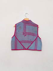 The Kaira Quilted Patchwork Kantha Vest