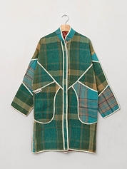 The Sai Quilted Patchwork Kantha Coat