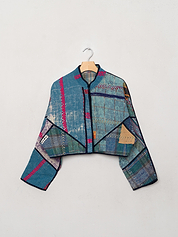 The Kaira Cropped Quilted Patchwork Kantha Jacket Wholesale