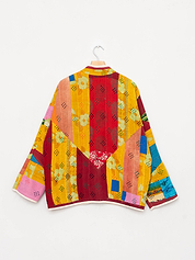 The Ladhiya Quilted Patchwork Kantha Jacket