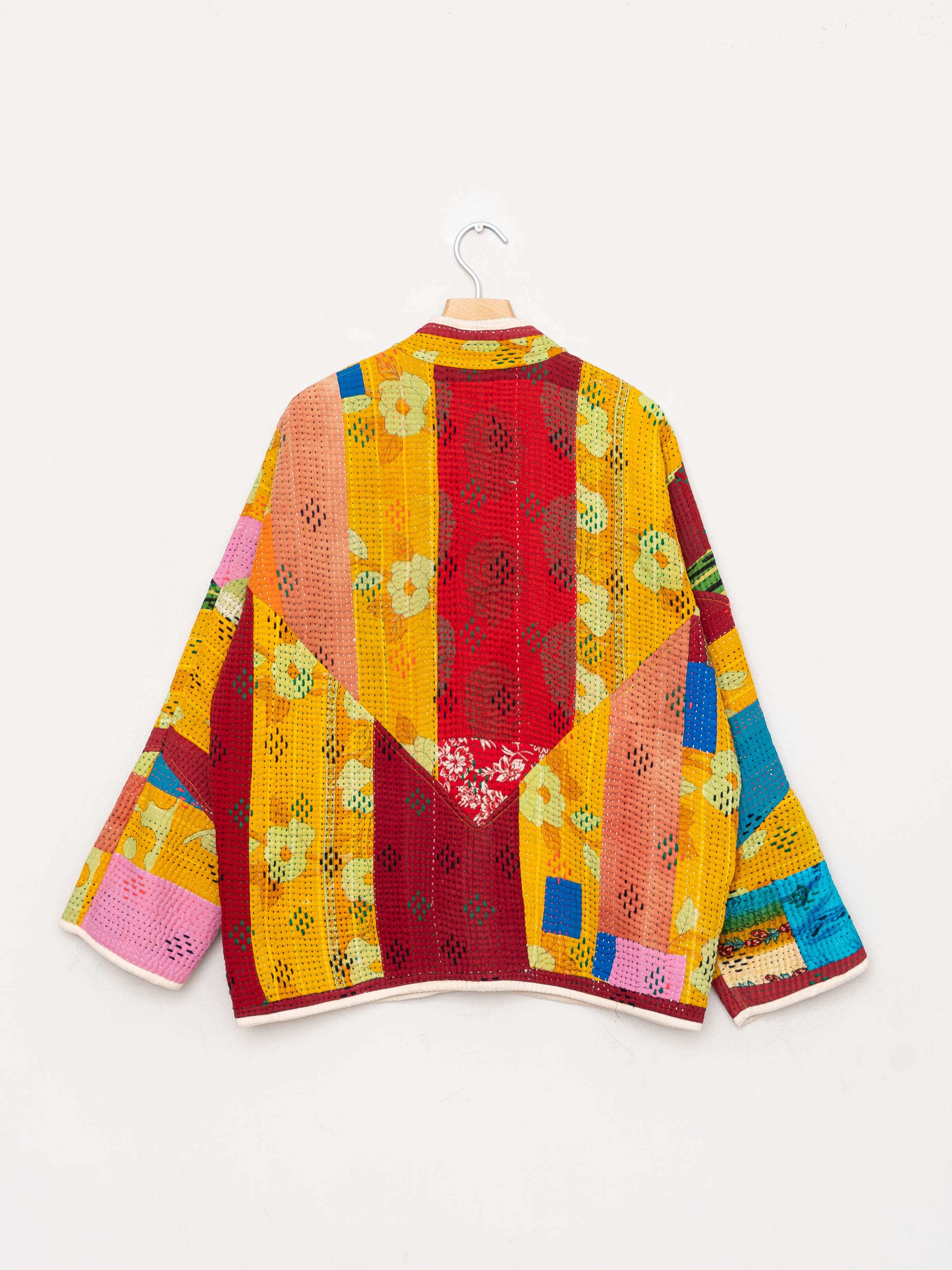 The Ladhiya Quilted Patchwork Kantha Jacket