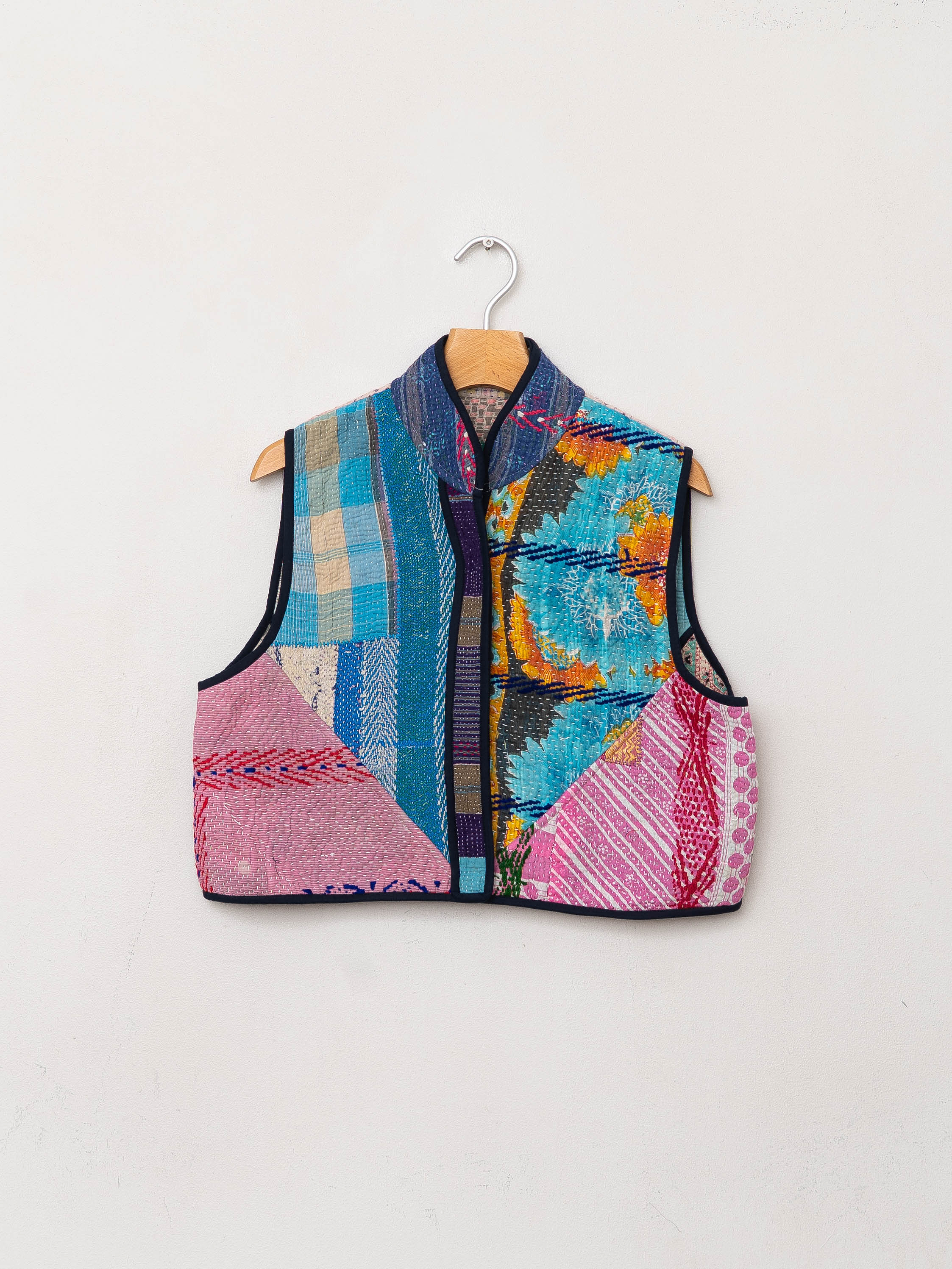 The Kaira Quilted Patchwork Kantha Vest