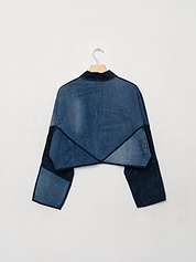 The Kaira Cropped Denim Jacket - Medium