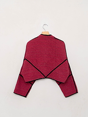 The Kaira Cropped Suzani Cut Out Kantha Jacket