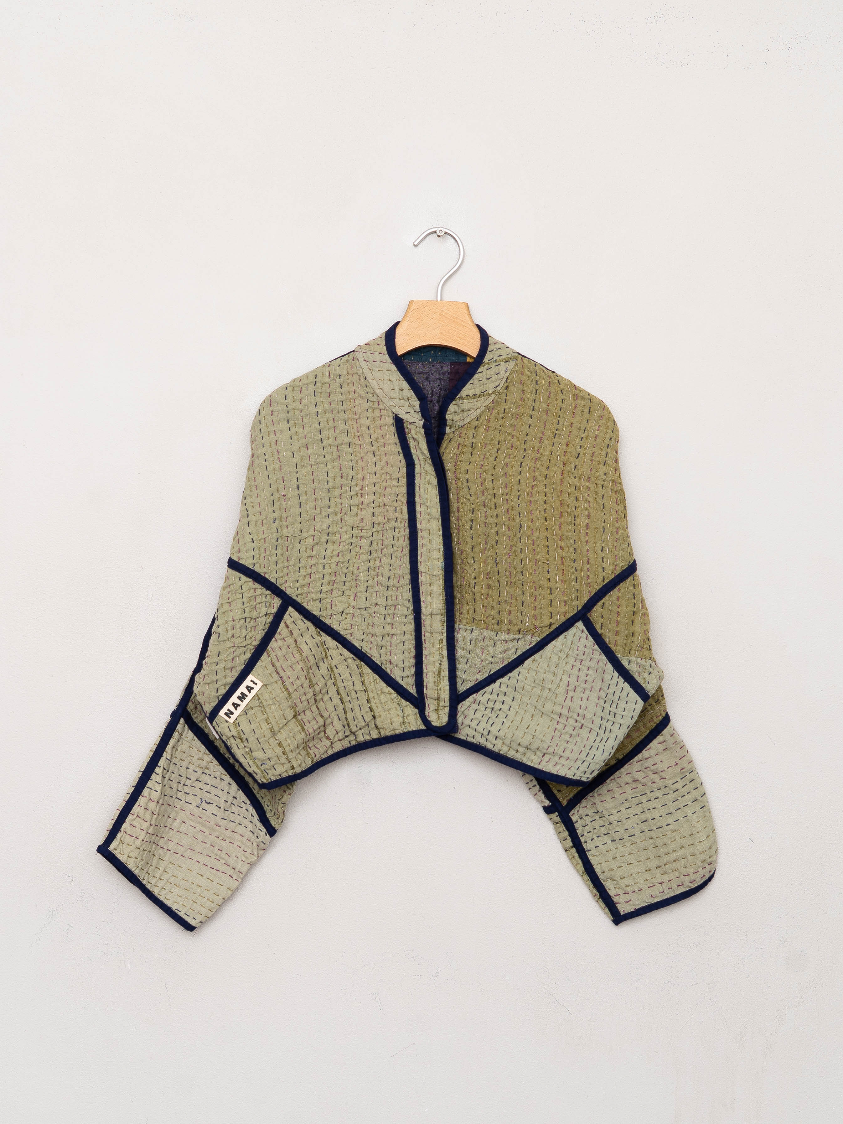 The Kaira Cropped Suzani Cut Out Kantha Jacket