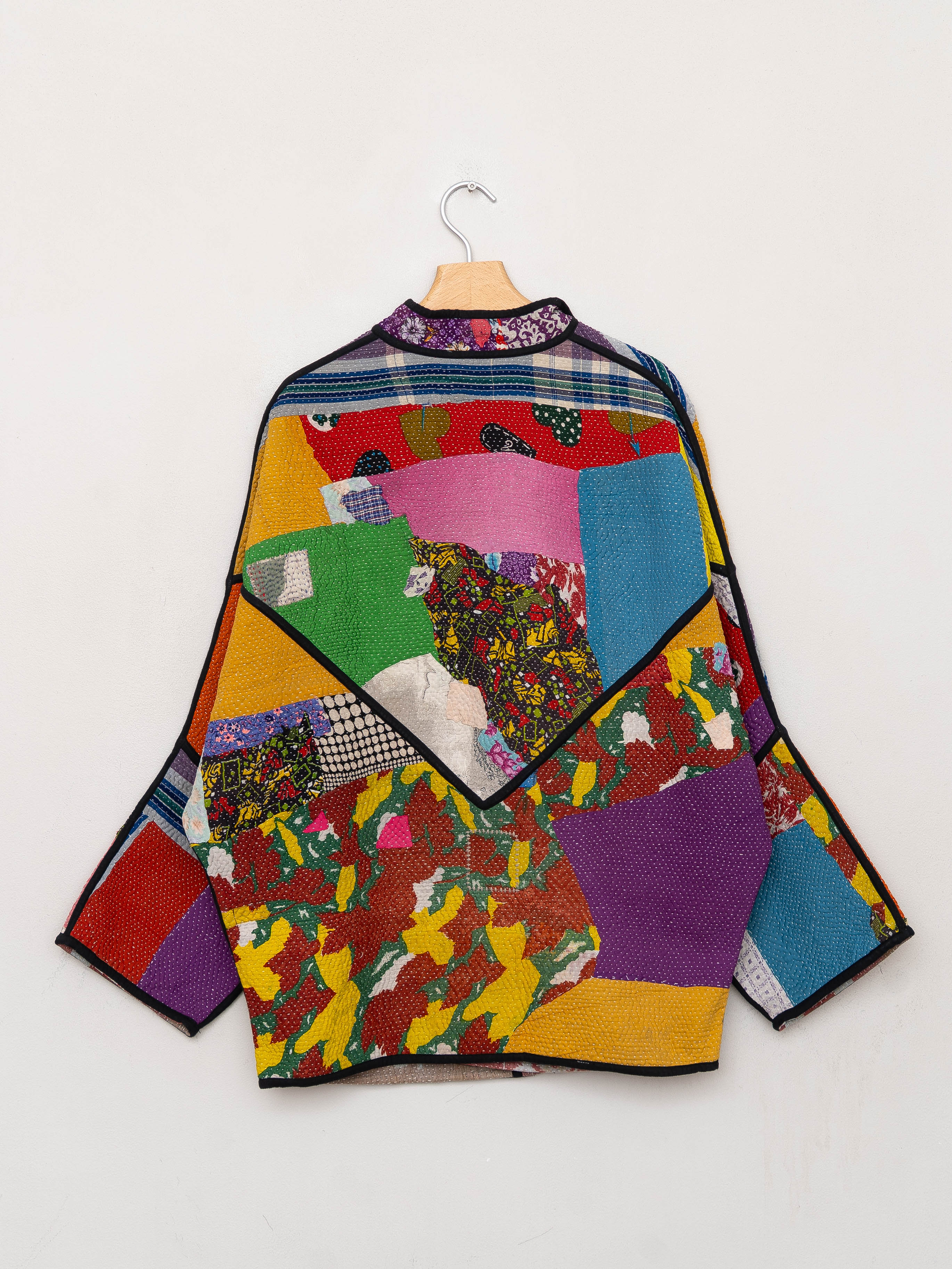 The Ishani Quilted Patchwork Kantha Jacket
