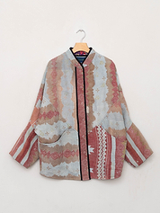 The Ishani Quilted Patchwork Kantha Jacket