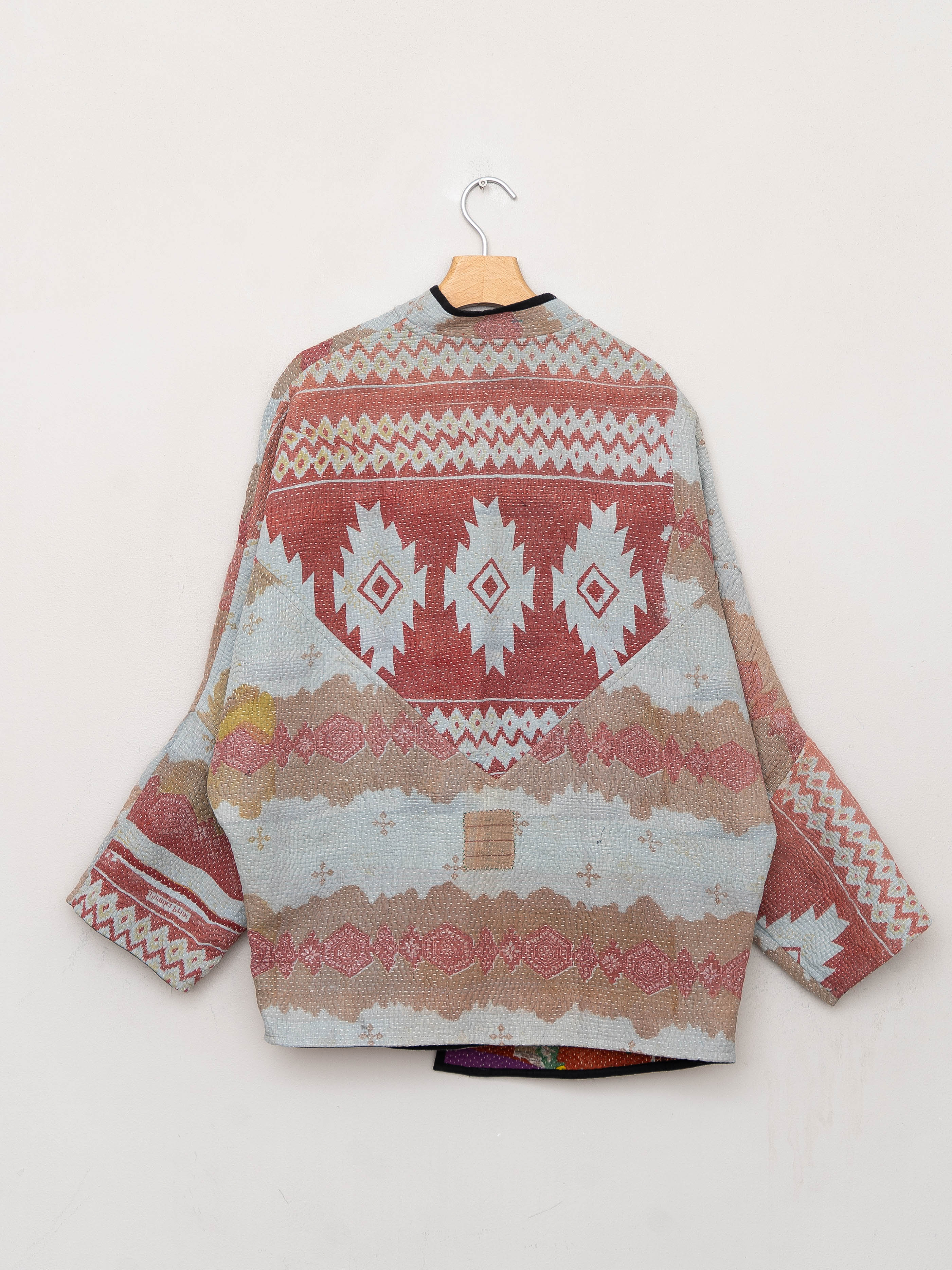 The Ishani Quilted Patchwork Kantha Jacket