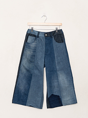 The Bindu Denim Bermuda Culotte Pant - Small