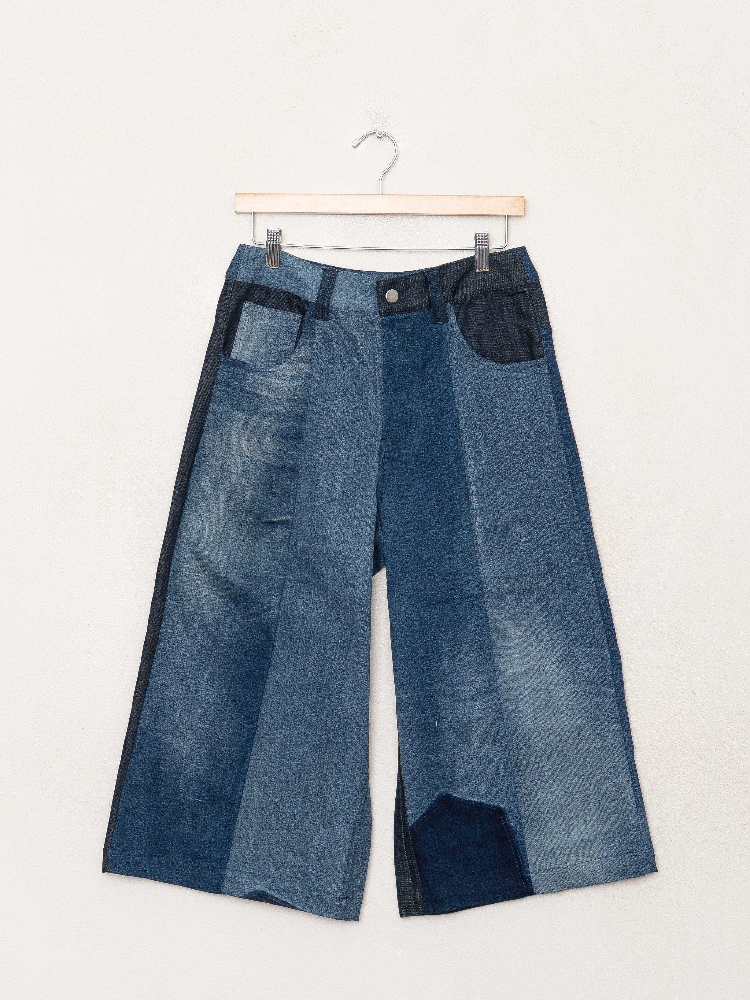 The Bindu Denim Bermuda Culotte Pant - Small