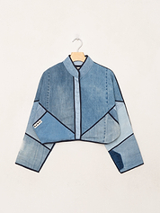 The Kaira Cropped Denim Jacket - Small
