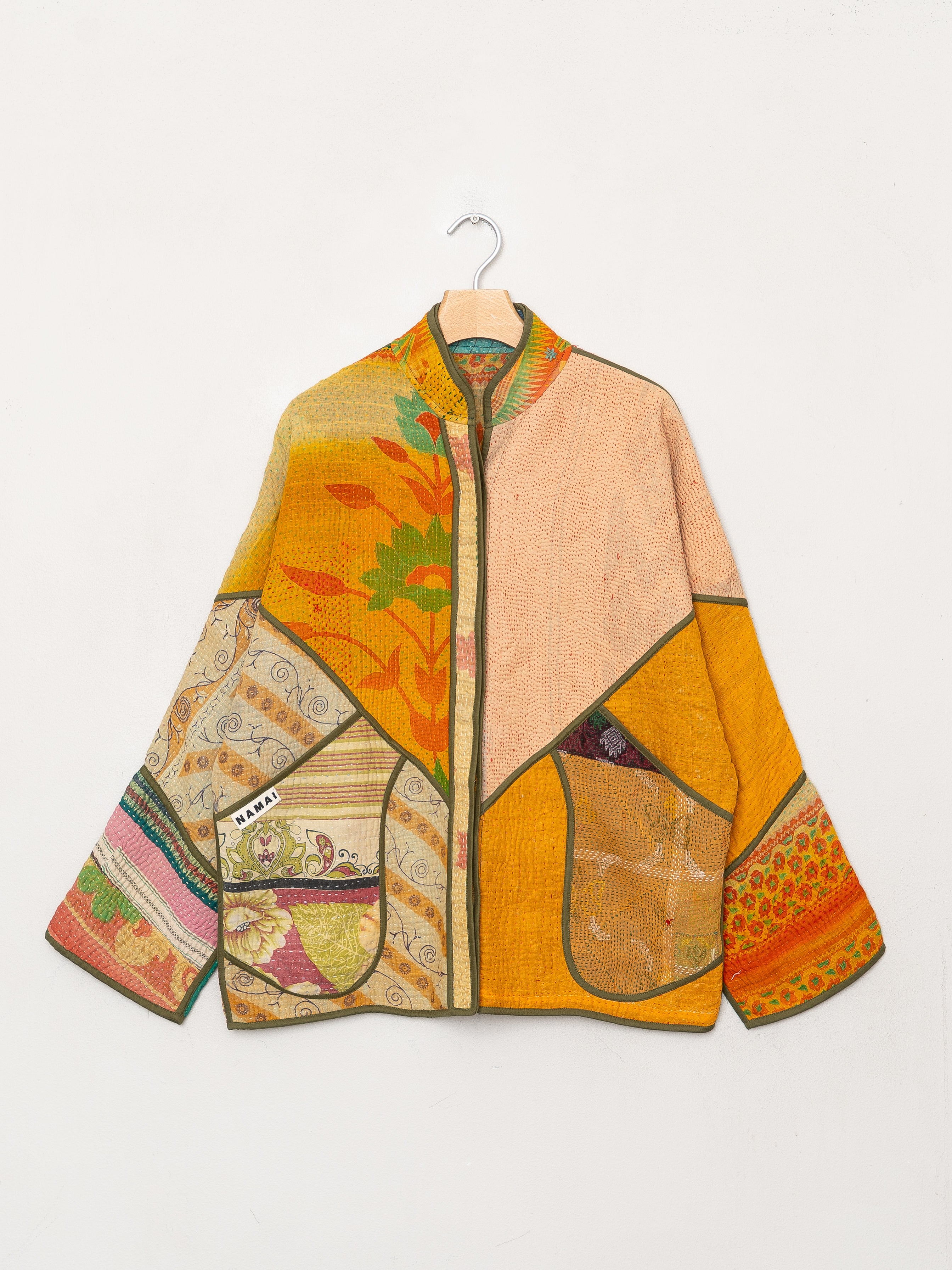 The Ladhiya Quilted Patchwork Kantha Jacket