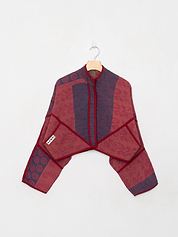 The Kaira Cropped Quilted Indigo Kantha Jacket