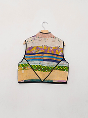 The Kaira Quilted Patchwork Kantha Vest