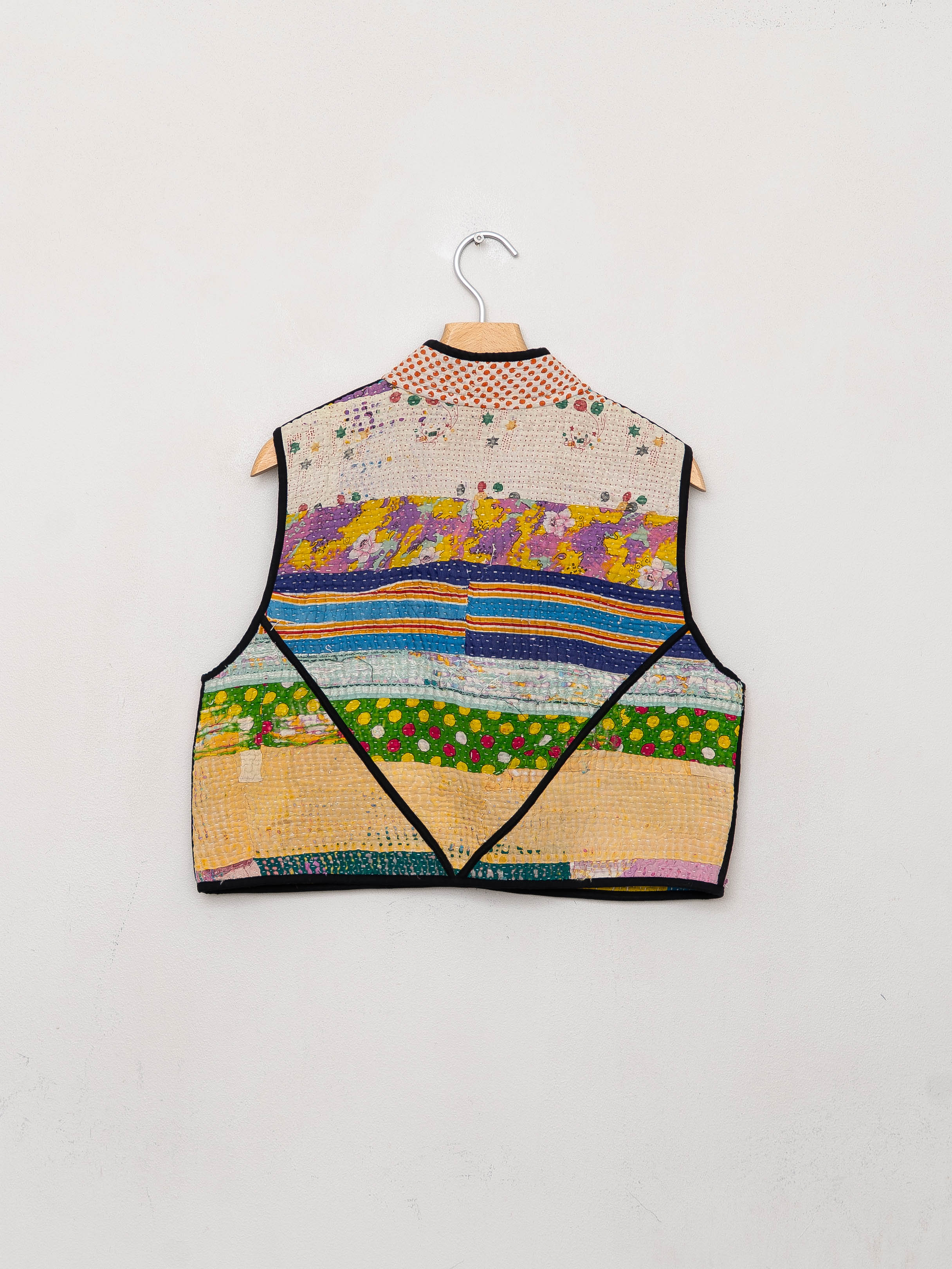 The Kaira Quilted Patchwork Kantha Vest