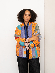 The Ladhiya Quilted Patchwork Kantha Jacket