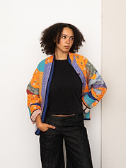 The Ladhiya Quilted Patchwork Kantha Jacket